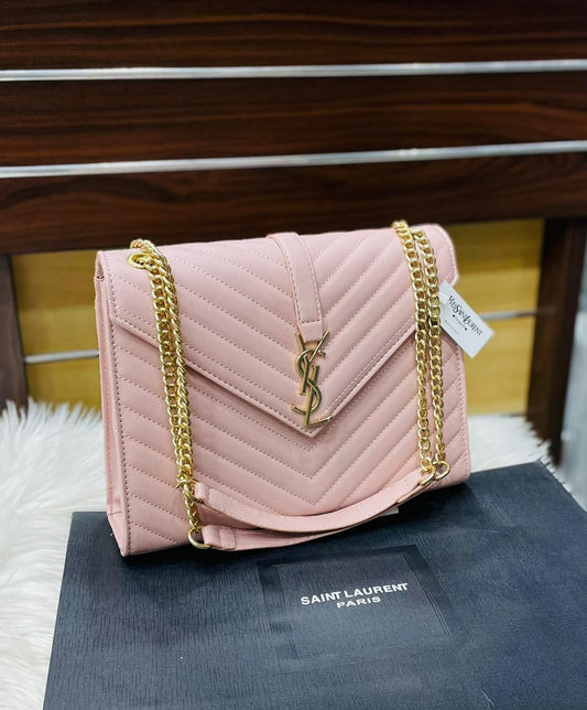 YSL Women's Bag - Iconic Luxury with Timeless Elegance (Pink)