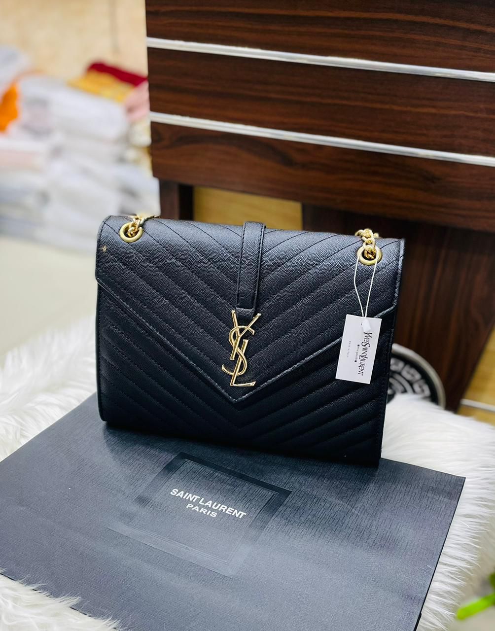 YSL Women's Bag - Iconic Luxury with Timeless Elegance (Black)