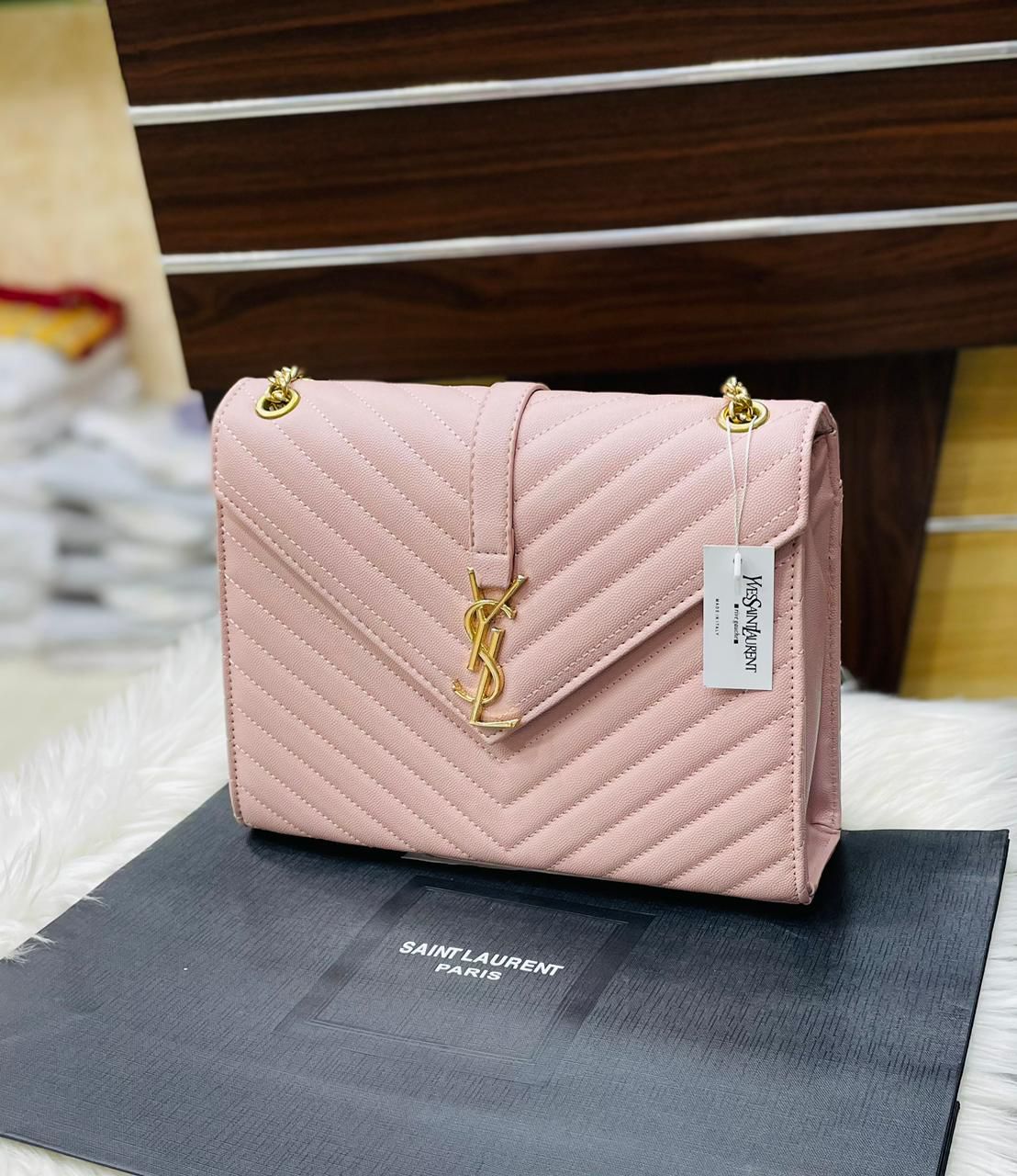 YSL Women's Bag - Iconic Luxury with Timeless Elegance (Pink)