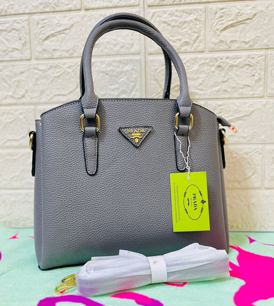 Elegant Women Bag - Prada-Inspired Satchel Hand Bag (Grey)