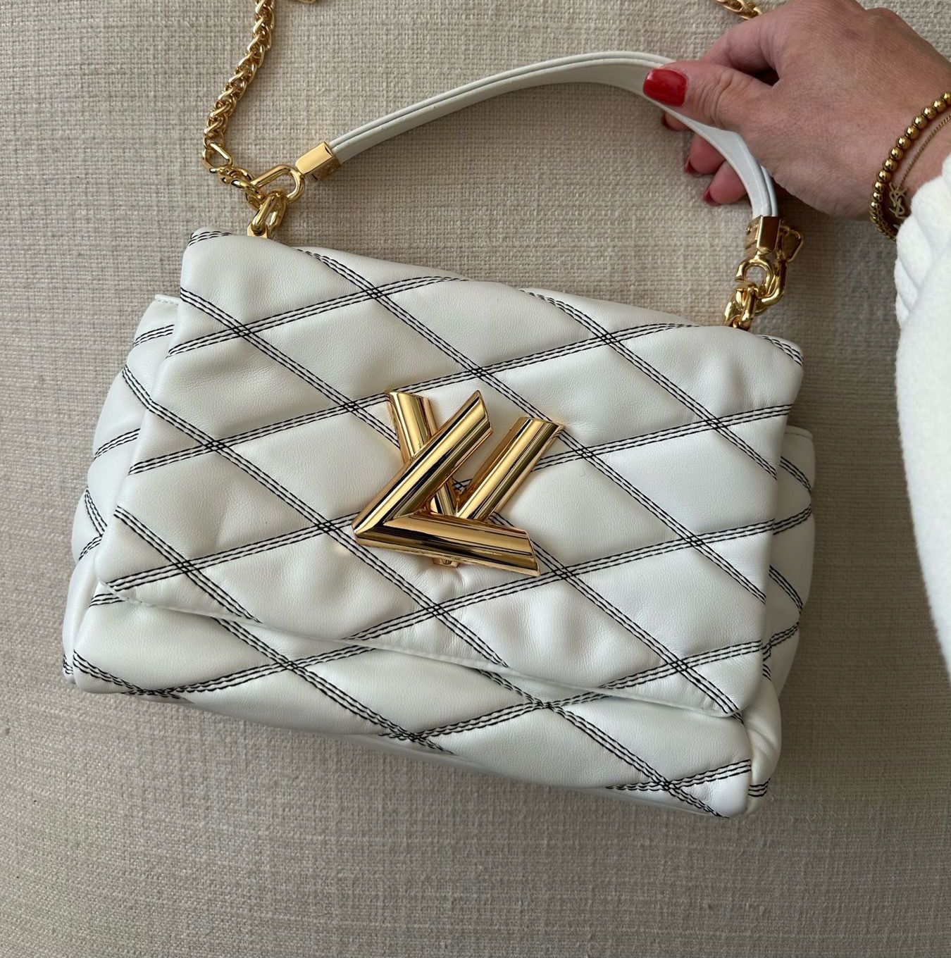 Louis Vuitton GO-14 MM Handbag – LV New Logo Edition (white)