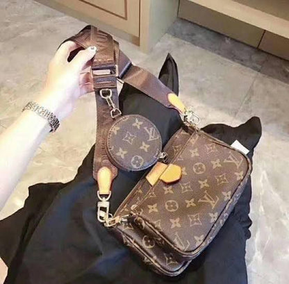 Premium Louis Vuitton Bag with Dust Bag, Card & Box (Pink Strap)