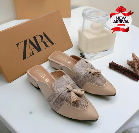 ZARA Block Heel Pumps 🎀 – Premium Women’s Footwear (Brown )