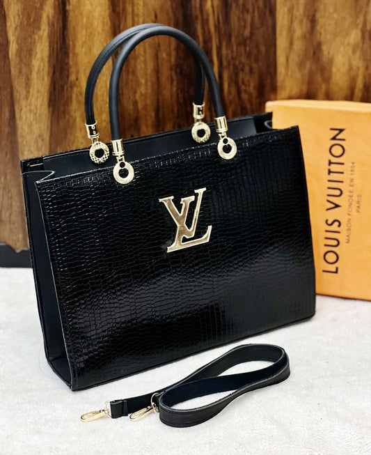 Louis Vuitton Crocodile Material Handbag - Masterpiece (black)