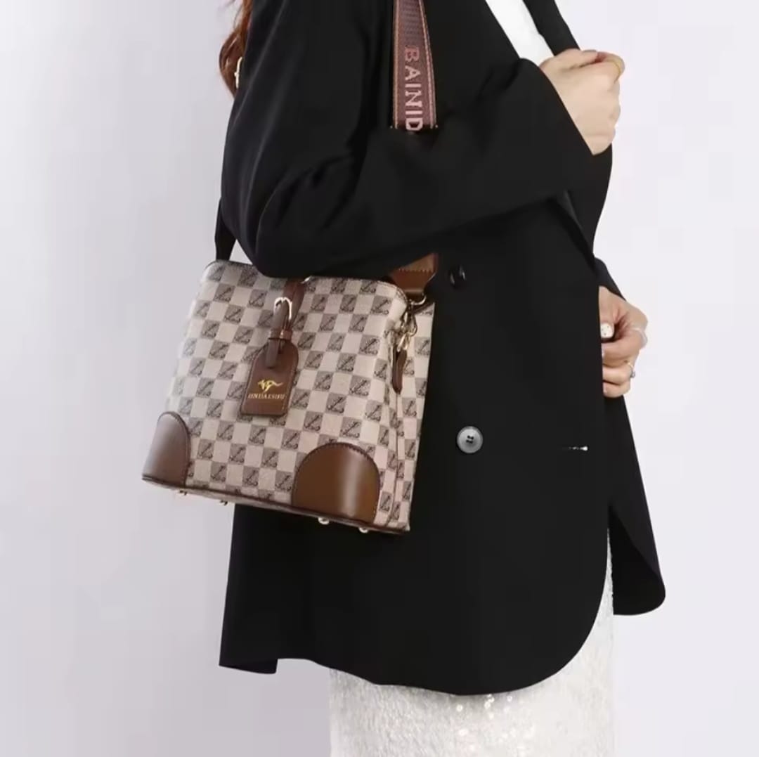 Bainidaishu High-Quality Fashion Female Bucket Bag (Brown-2)