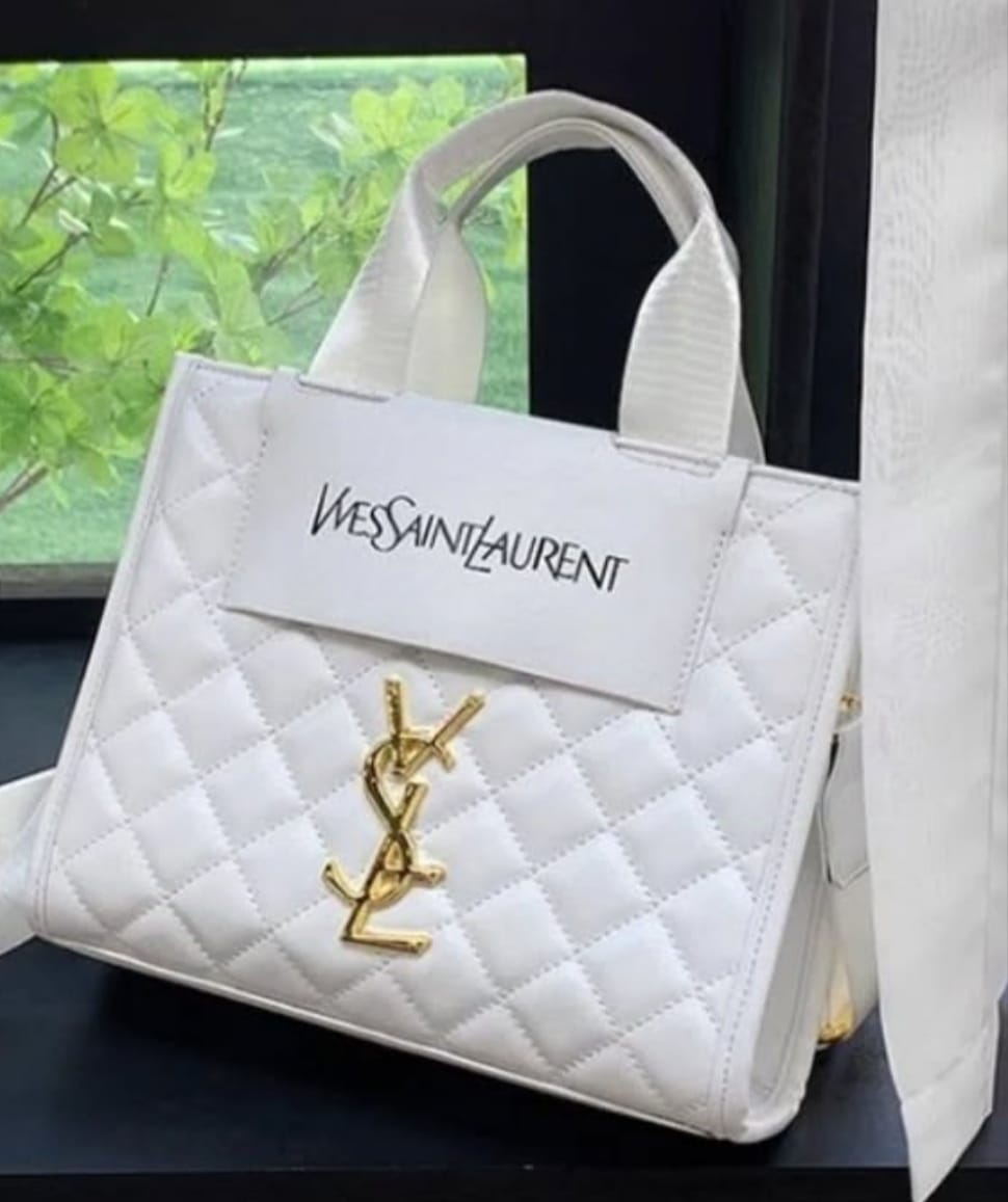 YSL High-Quality Women Hand Bag – Stylish Design for Every Occasion (White)