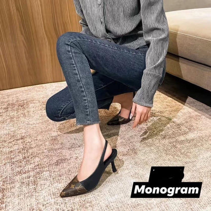 Louis Vuitton LV Charlie Sling Back Heel – Premium Women’s Footwear (Brown )