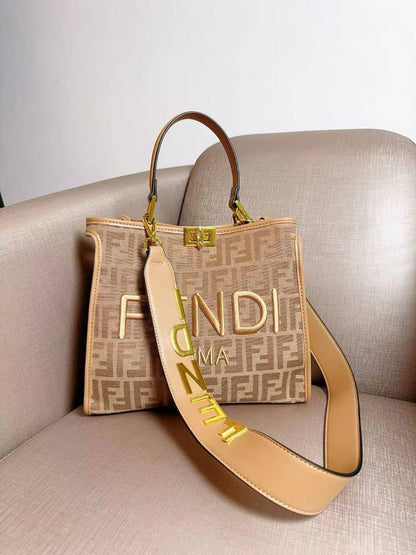 Fendi Tote Bag with Premium Features (brown 2)