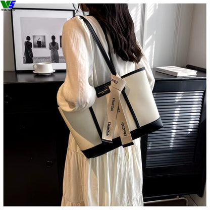 Stylish Tote Bag - AAA Quality Shoulder Handbag (black/white)