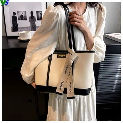 Stylish Tote Bag - AAA Quality Shoulder Handbag (black/white)