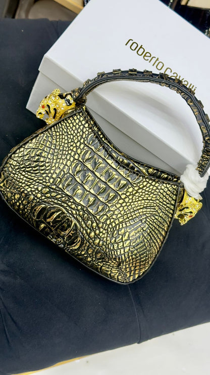 Roberto Cavalli High-Quality Crossbody Bag (Black/gold)