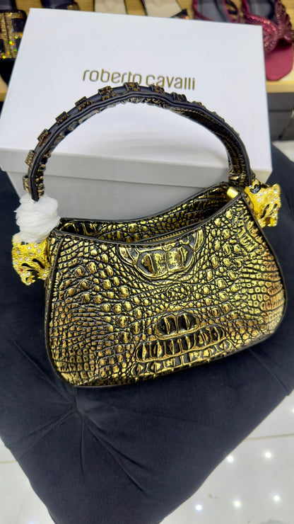 Roberto Cavalli High-Quality Crossbody Bag (Black/gold)