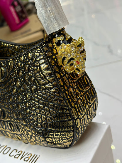 Roberto Cavalli High-Quality Crossbody Bag (Black/gold)