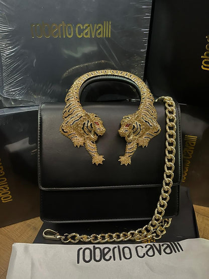 Roberto Cavalli Handbag (black/gold)