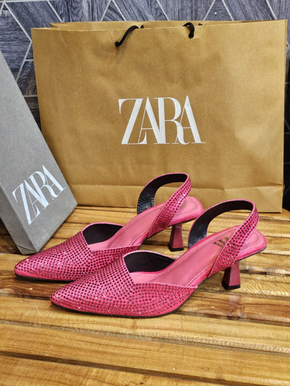 Zara Rhinestone Heel (pink)