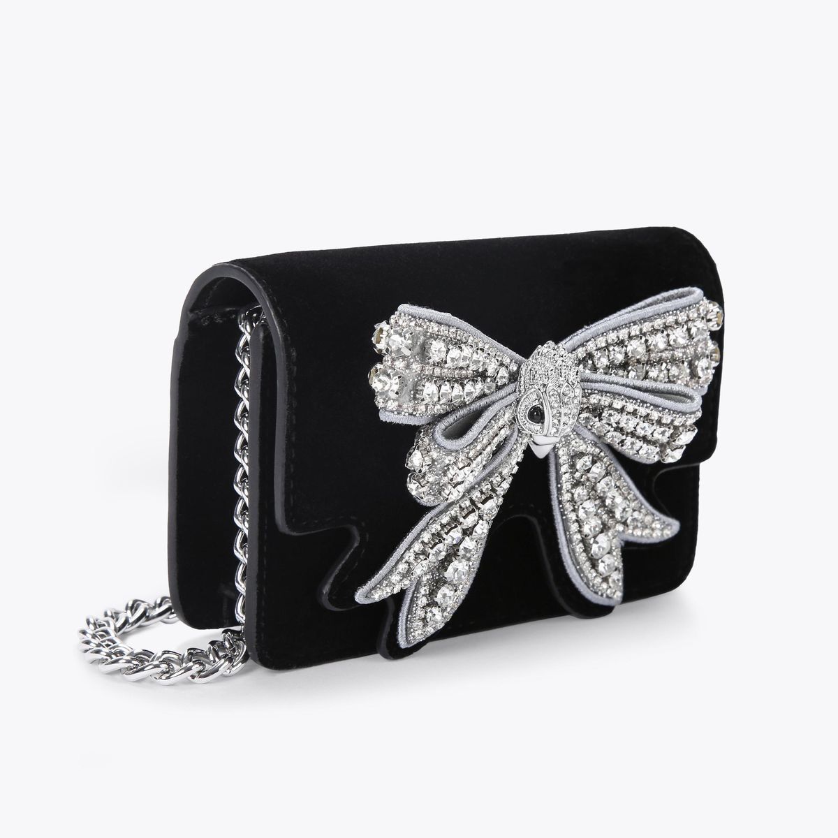 Kurt Geiger Shoreditch Women Bow Bag – Special Edition (Black/Silver)