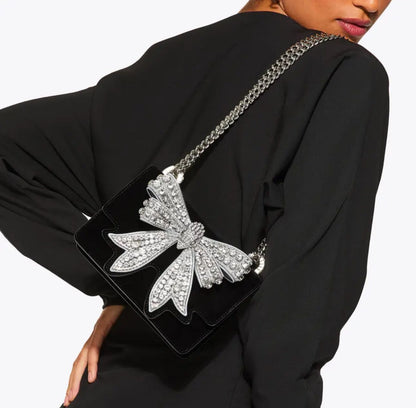 Kurt Geiger Shoreditch Women Bow Bag – Special Edition (Black/Silver)