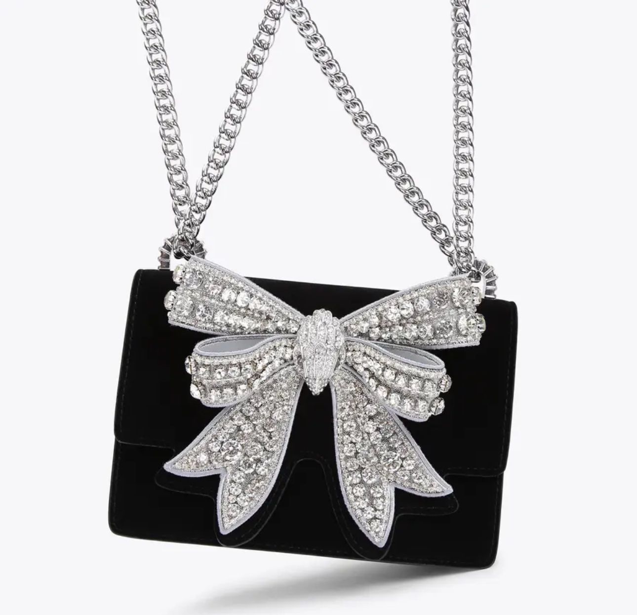 Kurt Geiger Shoreditch Women Bow Bag – Special Edition (Black/Silver)