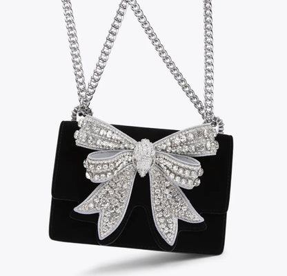 Kurt Geiger Shoreditch Women Bow Bag – Special Edition (Black/Silver)