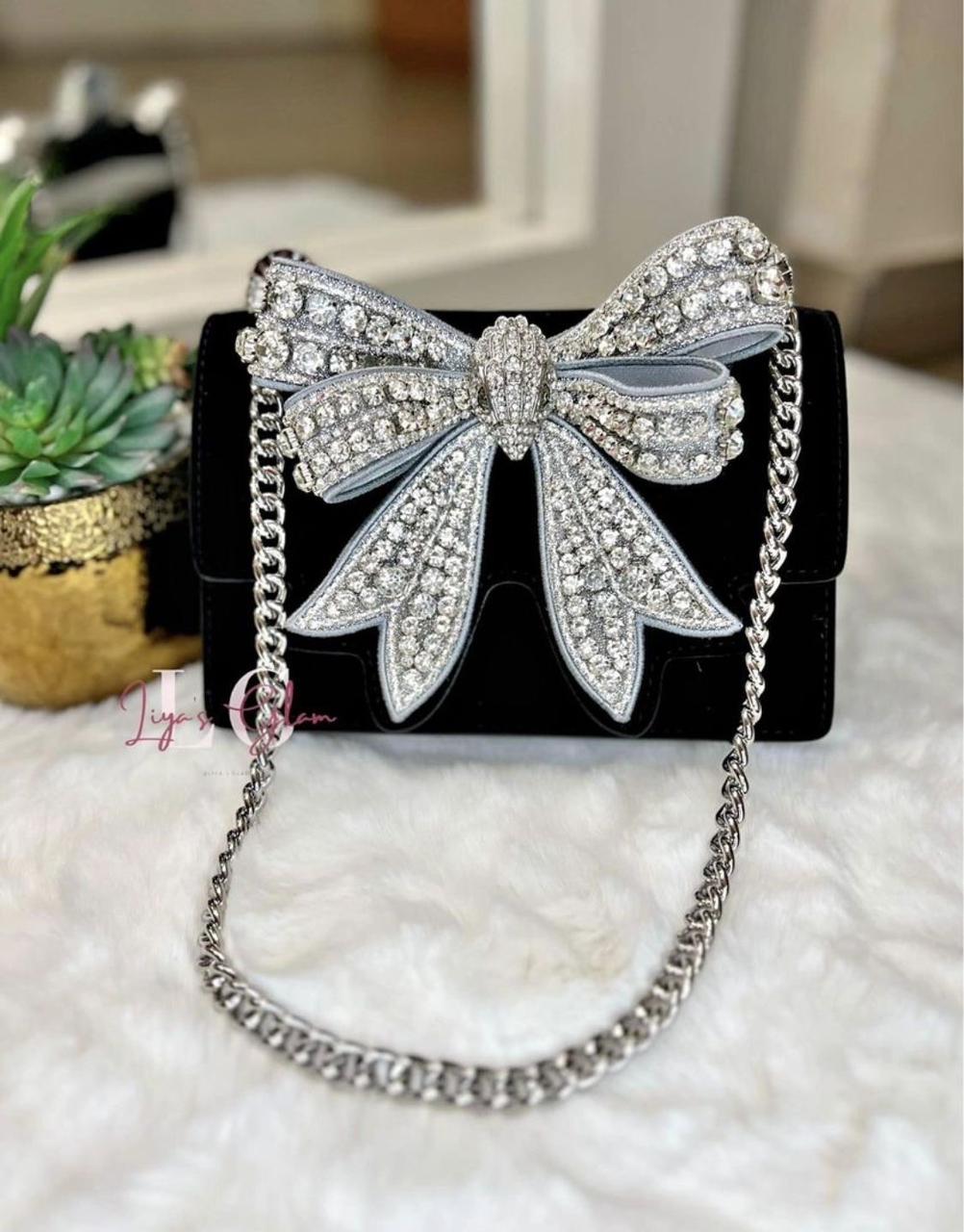 Kurt Geiger Shoreditch Women Bow Bag – Special Edition (Black/Silver)