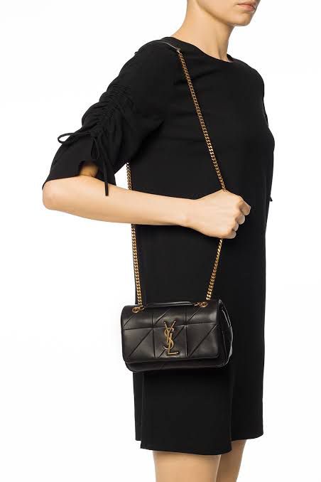 SAINT LAURENT JAMIE 4.3 MINI IN LAMBSKIN (black/gold)
