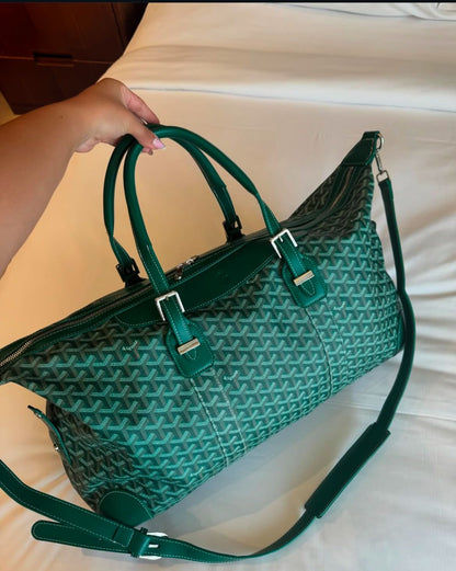 GOYARD Print Coated Canvas Boeing 55 Travel Bag (Green)