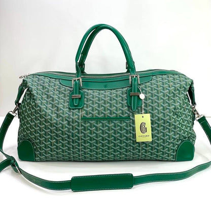 GOYARD Print Coated Canvas Boeing 55 Travel Bag (Green)