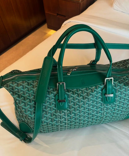 GOYARD Print Coated Canvas Boeing 55 Travel Bag (Green)