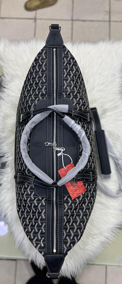 GOYARD Print Coated Canvas Boeing 55 Travel Bag (Green)