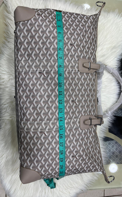 GOYARD Print Coated Canvas Boeing 55 Travel Bag (Green)