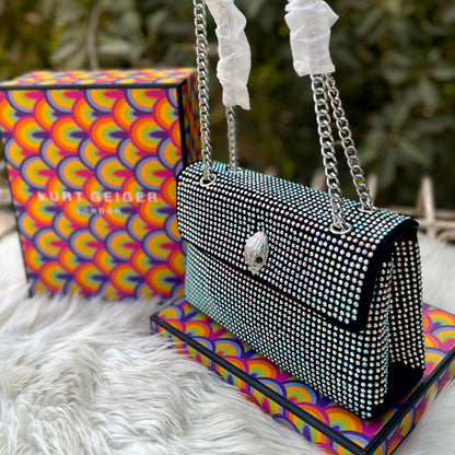 KURT GEIGER Cross Shoulder Bag (black/silver)