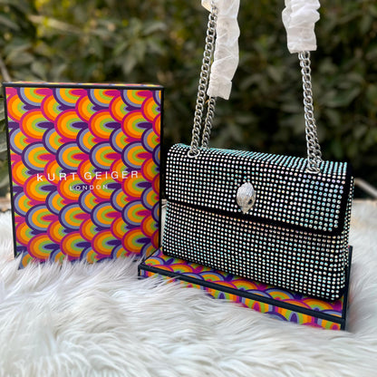 KURT GEIGER Cross Shoulder Bag (black/silver)