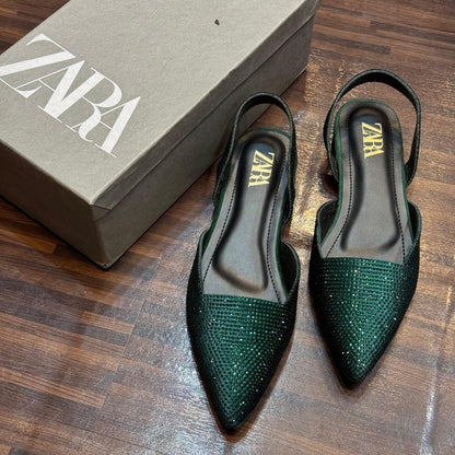 Zara Stone Flat (Green)