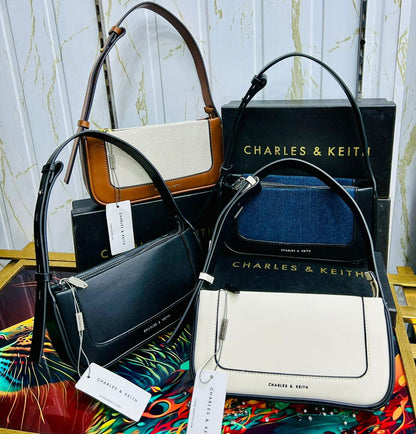 Charles & Keith – Premium Quality (White/brown)