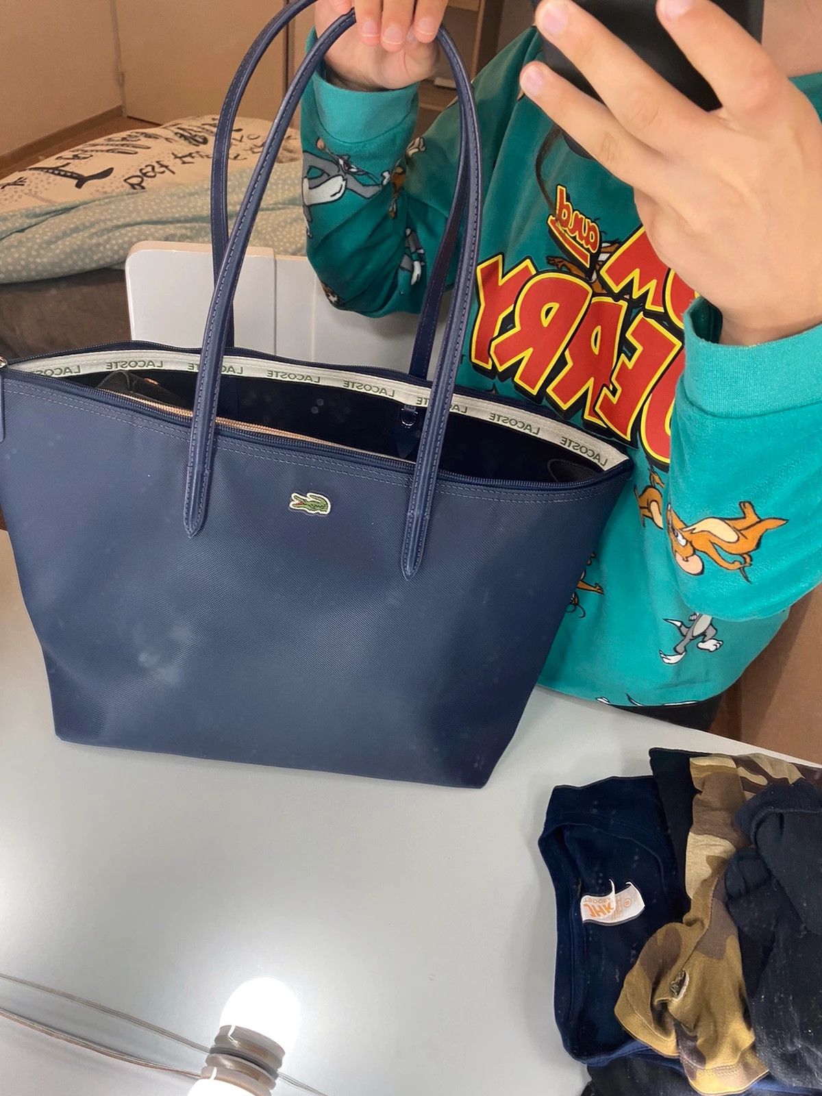 LACOSTE Tote Bag – Premium Women Bag (Blue)