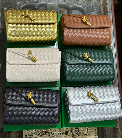 Bottega Veneta Woven Andiamo Crossbody Bag – Premium Quality (Green)