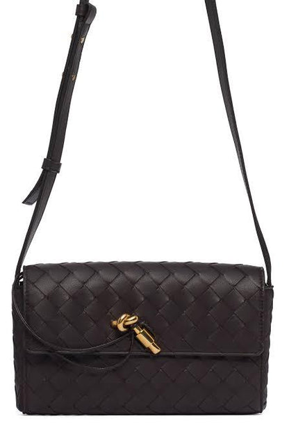 Bottega Veneta Woven Andiamo Crossbody Bag – Premium Quality (Black)