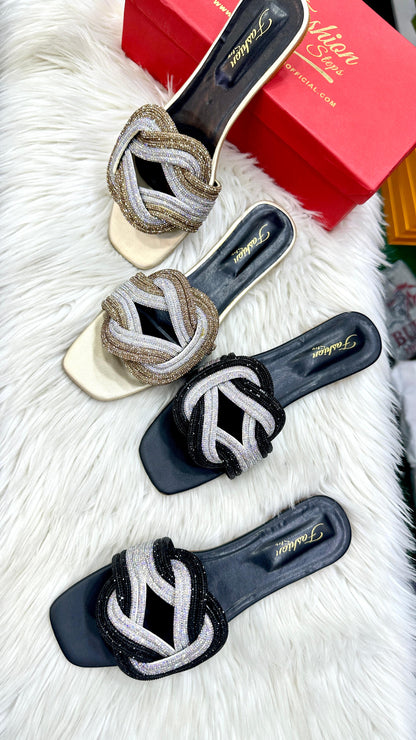 Fashionsteps Flats – Premium Quality (Black/Silver)