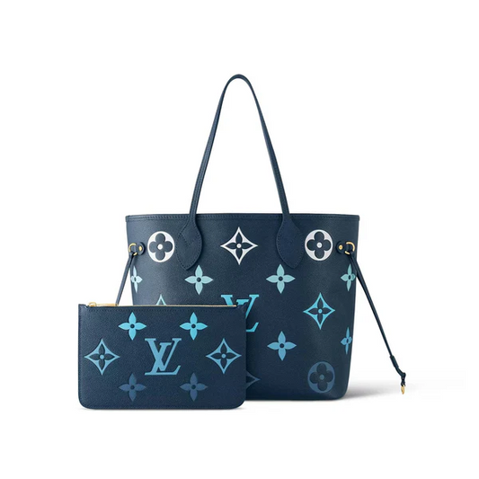 L-O-U-I-S V-U-I-T-T-O-N Neverfull MM Women Bag – Classic Edition (Blue)