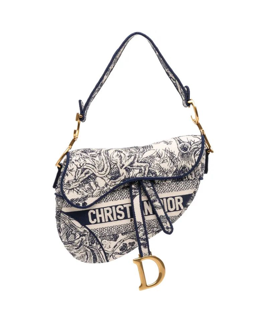 DIOR Saddle Bag – Premium Quality Designer Women Bag (Blue White)