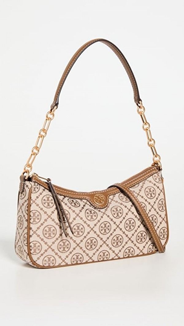 TORY BURCH Women's T Monogram Studio Bag - Classic Style (Brown)