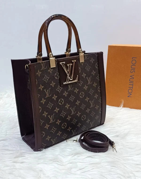 Louis Vuitton Luxury Women's Bag - Stylish Tote with Zip Closure (Brown) Design A