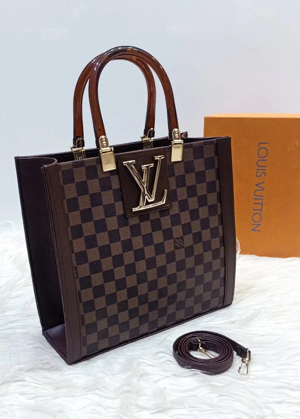 Louis Vuitton Luxury Women's Bag - Stylish Tote with Zip Closure (Brown) Design C