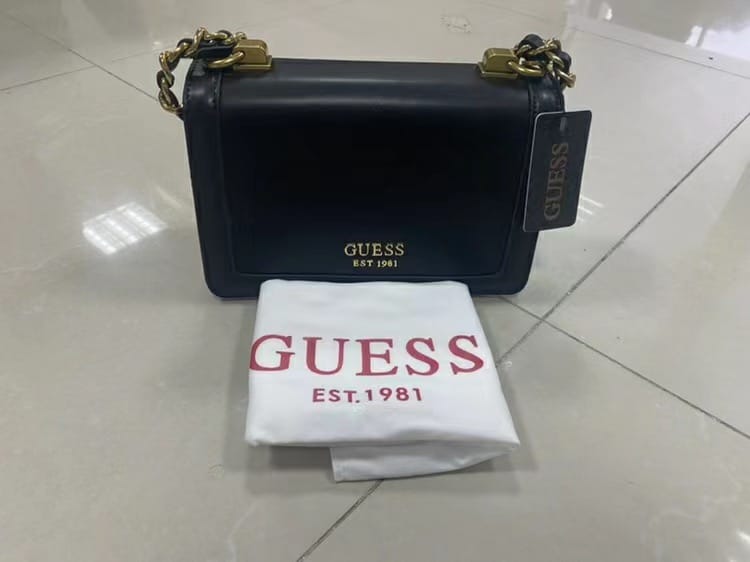 GUESS Abey Elite Girlfriend Satchel | Quilted Style for Women (Black)