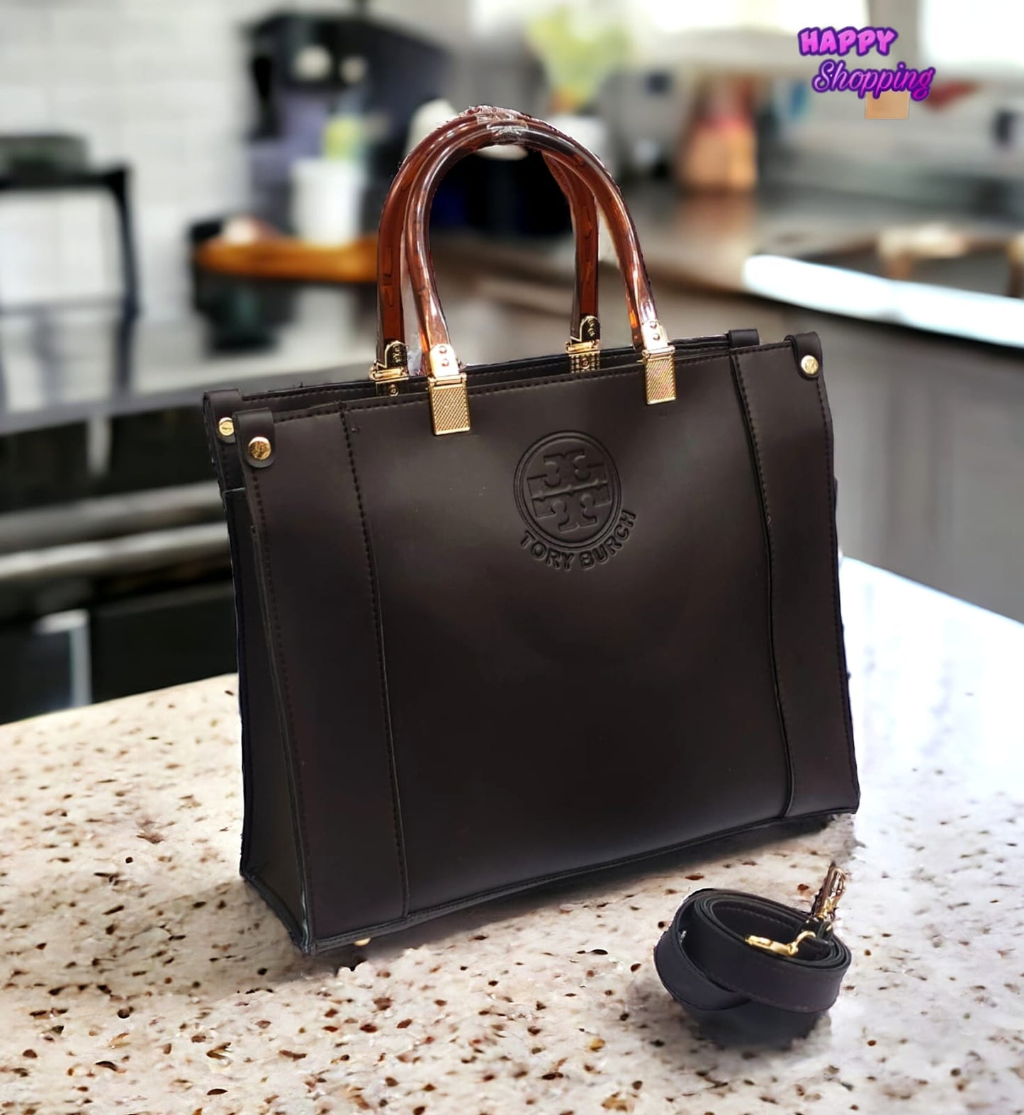 Tory Burch Premium Quality Women's Shoulder Bag | Stylish & Unique Design (Dark Brown)