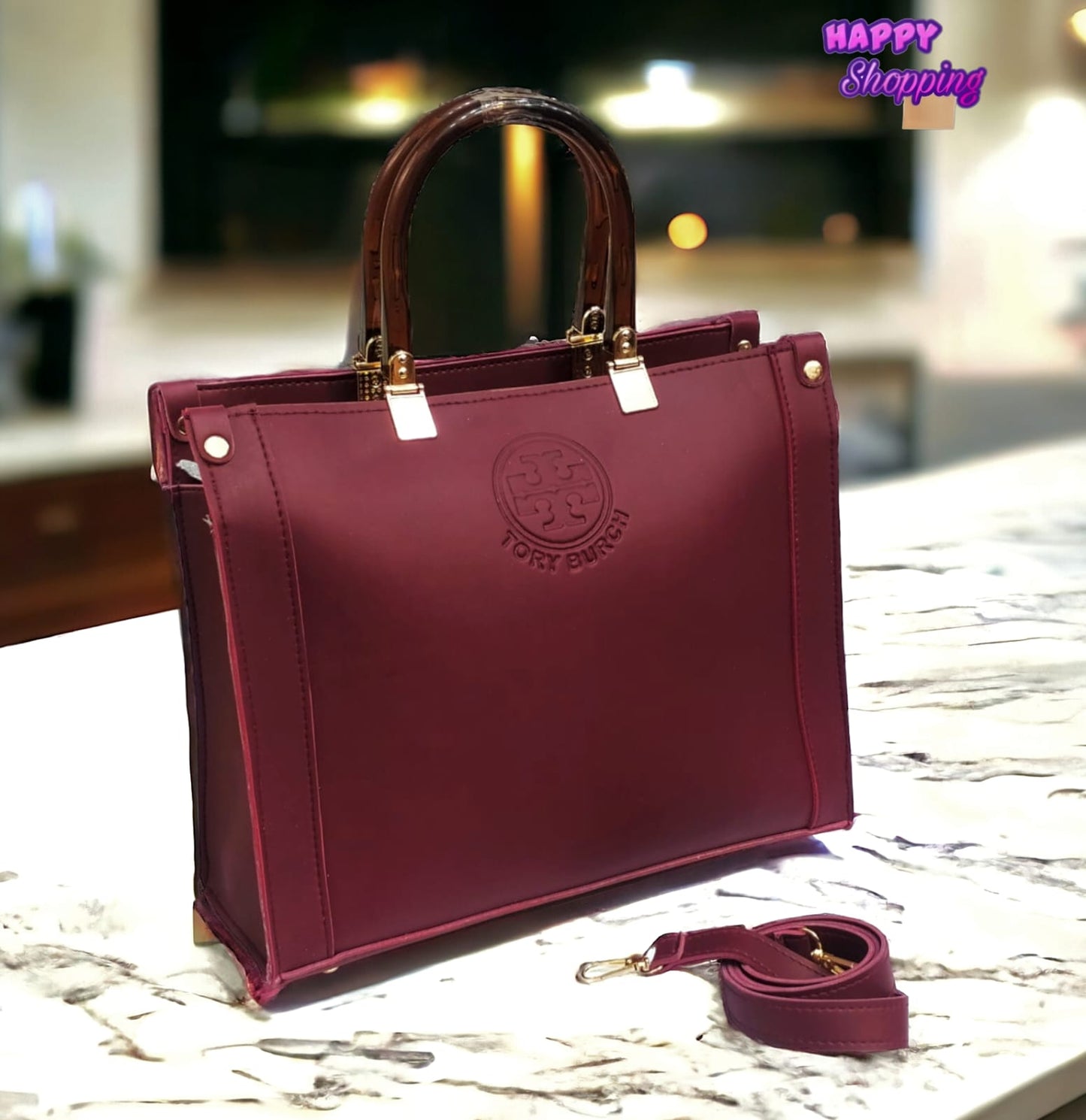 Tory Burch Premium Quality Women's Shoulder Bag | Stylish & Unique Design (Maroon)