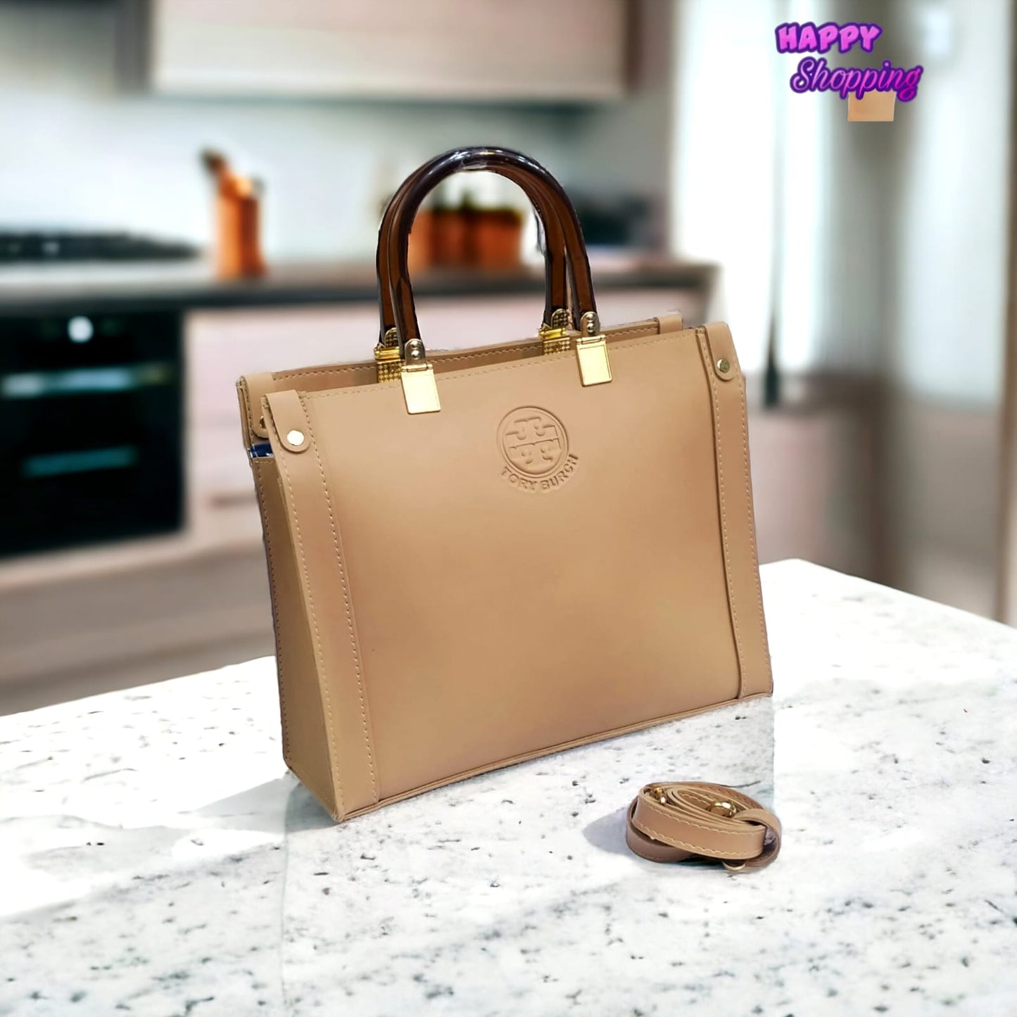 Tory Burch Premium Quality Women's Shoulder Bag | Stylish & Unique Design (Beige)