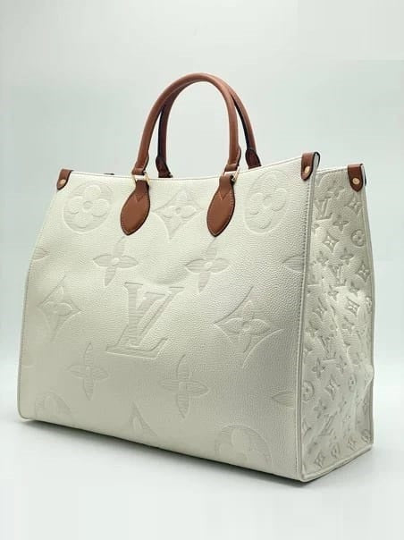 Louis Vuitton Onthego Black Medium Tote Bag for Women (White)