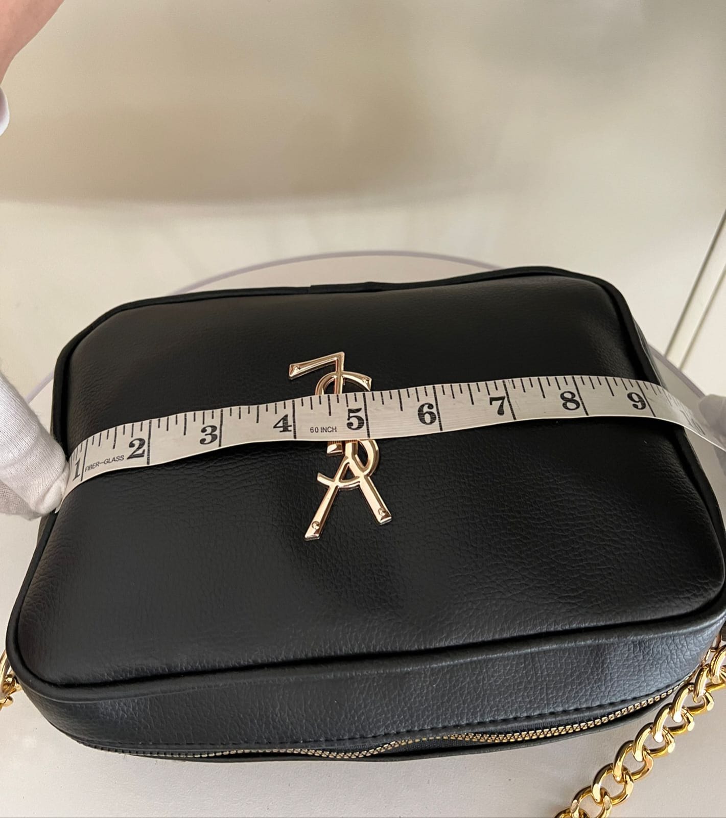 Elegant Women Bag - YSL-Inspired Crossbody with Chain Strap (Black)