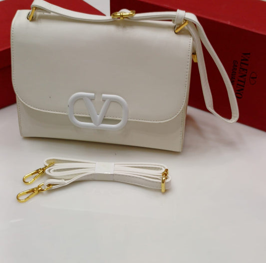 Chic Women Bag - Valentino-Inspired Unique Crossbody Style (White)